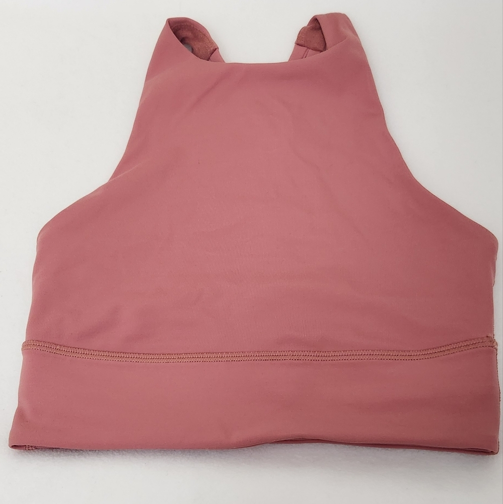 Lululemon Energy Bra High Neck Long Line *Tough (Brier Rose)